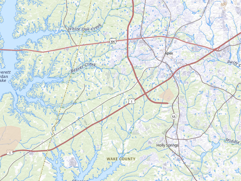 Radar-estimated hail-size map of the storm over Apex, NC on Aug 20, 2026