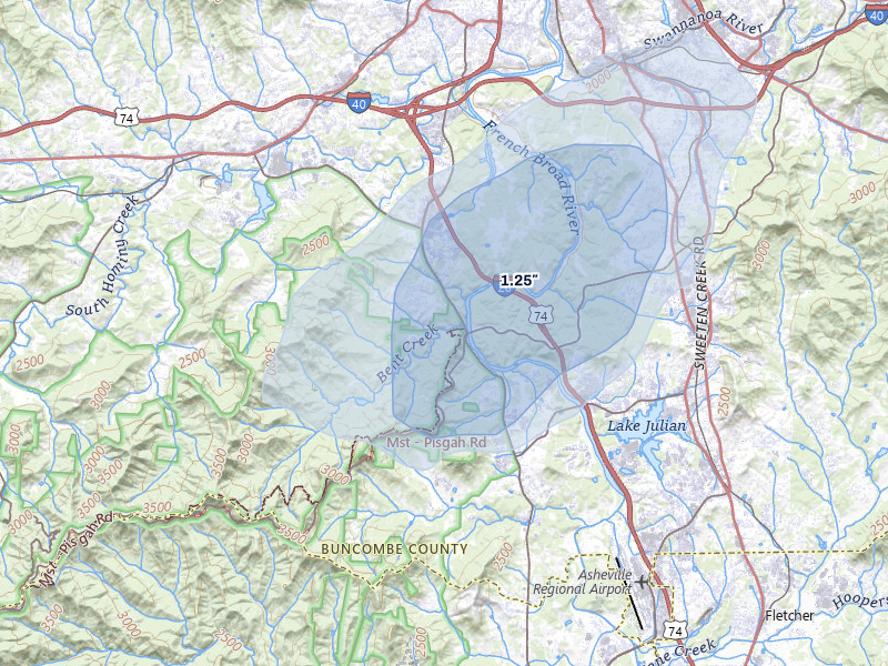 NEXRAD radar-signature map of the hail storm over Arden, NC on Jun 30, 2026