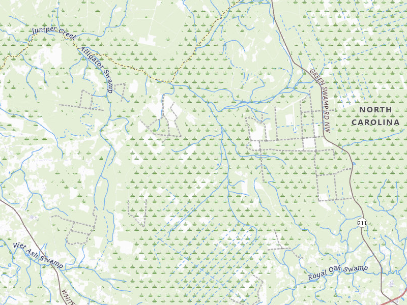 NEXRAD radar-signature map of the hail over Ash, NC