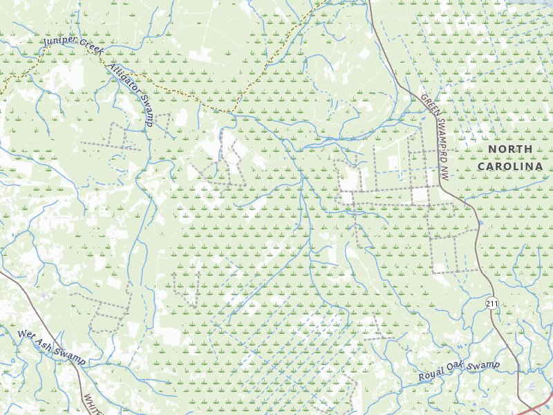 NEXRAD radar-signature map of the hail over Ash, NC