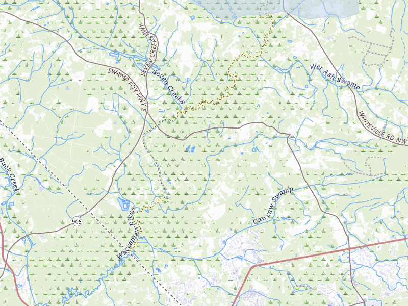 NEXRAD radar-signature map of the hail storm over Ash, NC on Aug 10, 2026