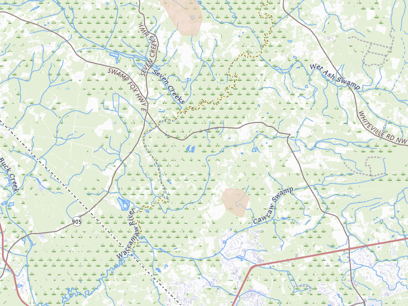 Radar-estimated hail-size map of the storm over Ash, NC