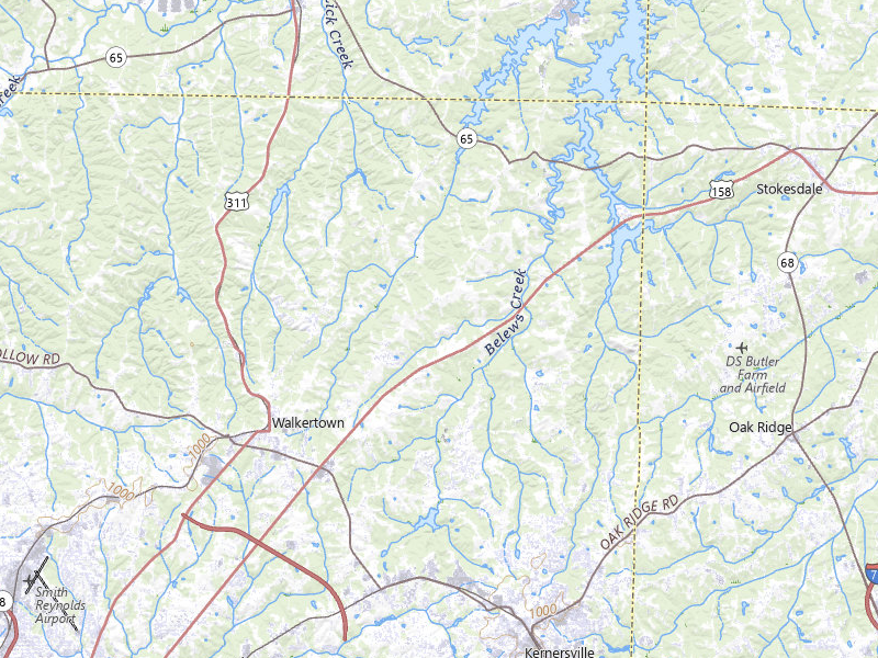 Radar-estimated hail-size map of the storm over Belews Creek, NC on Jul 5, 2026