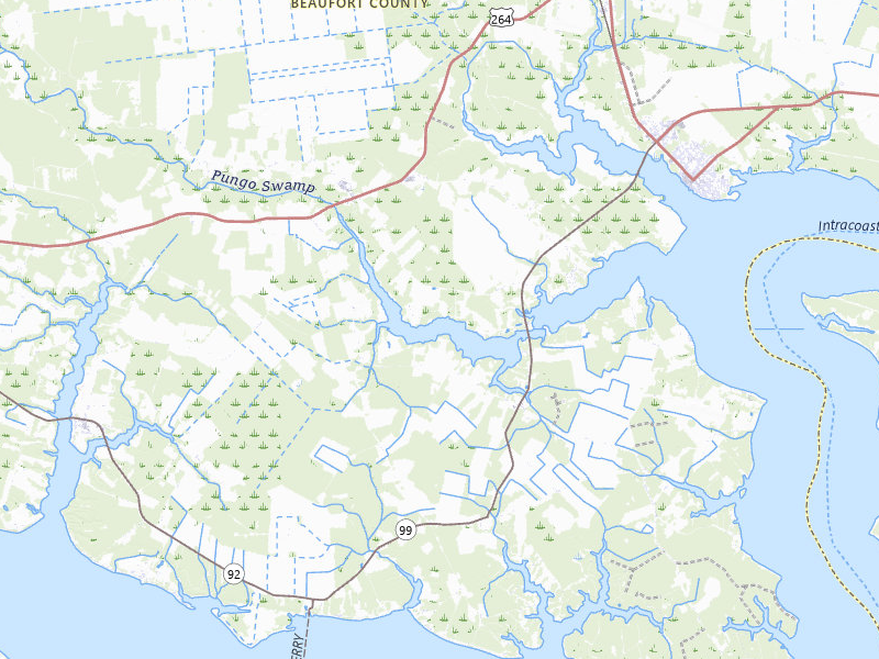 Radar-estimated hail-size map of the storm over Belhaven, NC on Jul 6, 2026