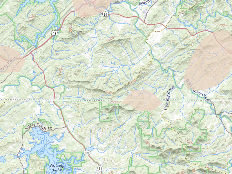 Radar-estimated hail-size map of the storm over Brasstown, NC on Jul 2, 2026