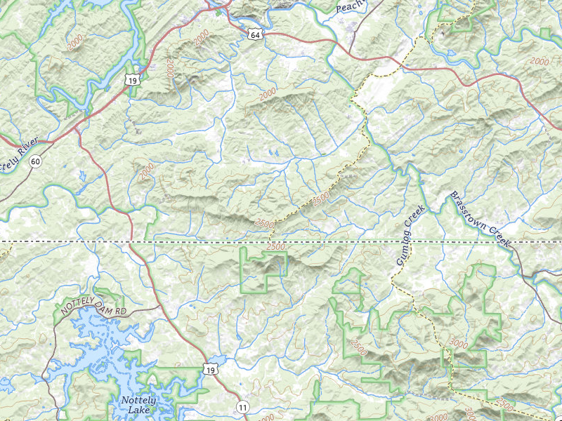 Radar-estimated hail-size map of the storm over Brasstown, NC on Jul 28, 2026