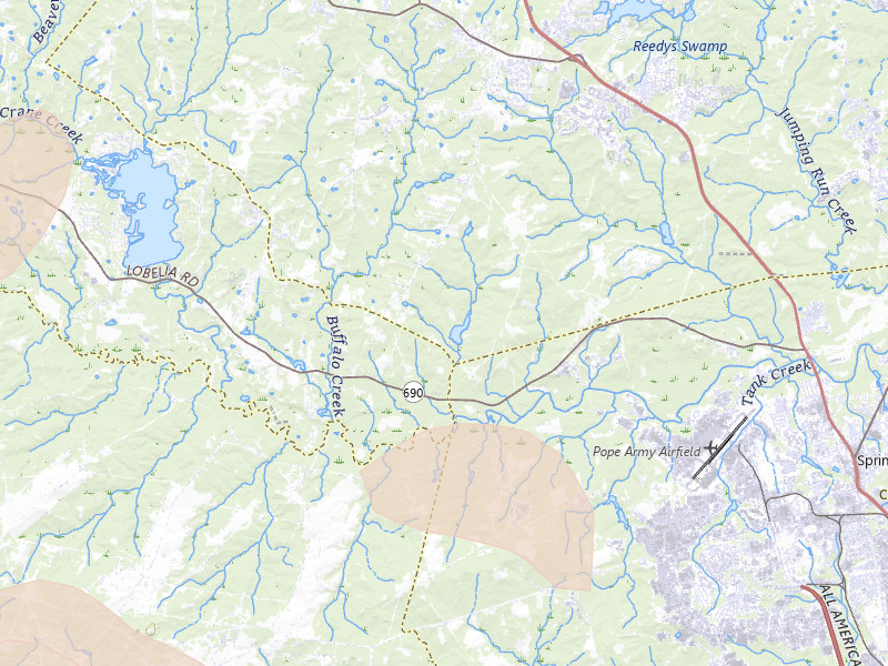 Radar-estimated hail-size map of the storm over Cameron, NC