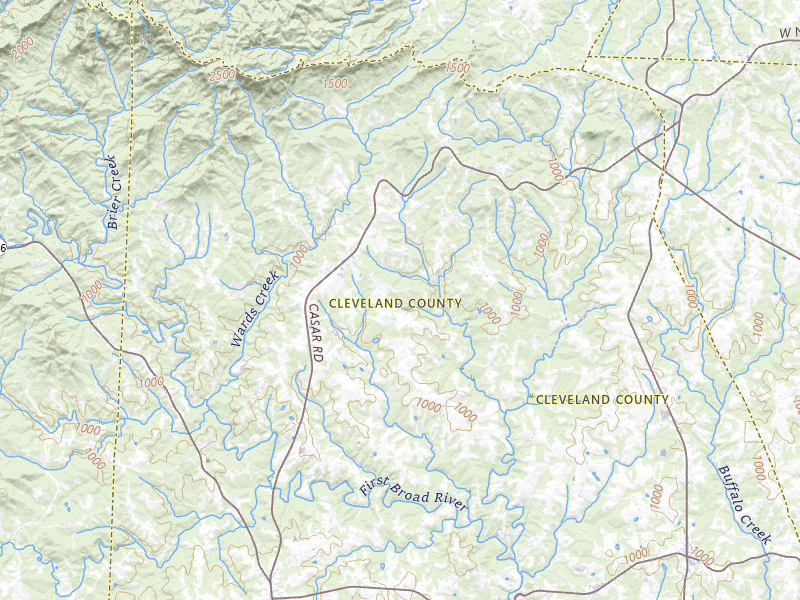 Radar-estimated hail-size map of the storm over Casar, NC on Jul 28, 2026