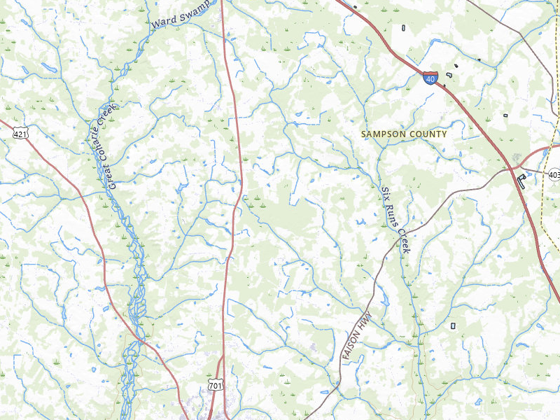 NEXRAD radar-signature map of the hail storm over Clinton, NC on Aug 21, 2026