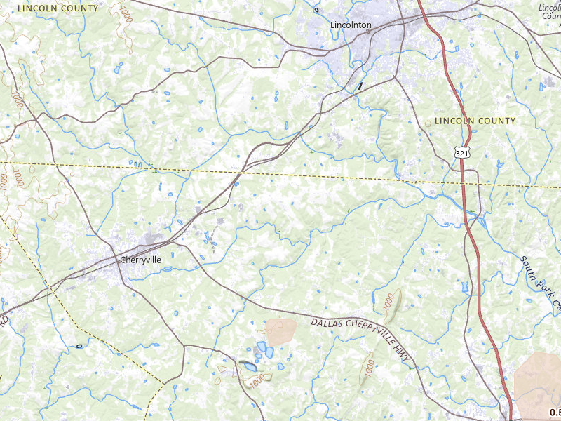 Radar-estimated hail-size map of the storm over Crouse, NC on Aug 28, 2026