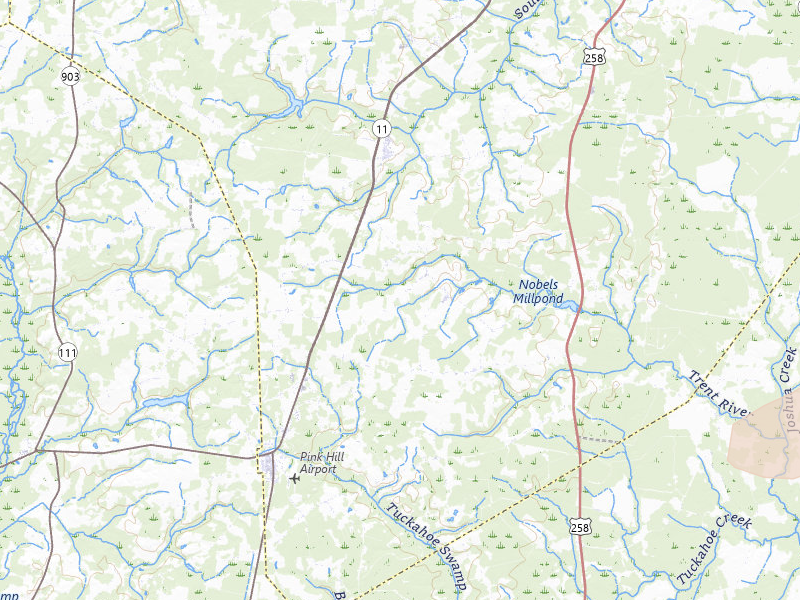 Radar-estimated hail-size map of the storm over Deep Run, NC on Jul 6, 2026