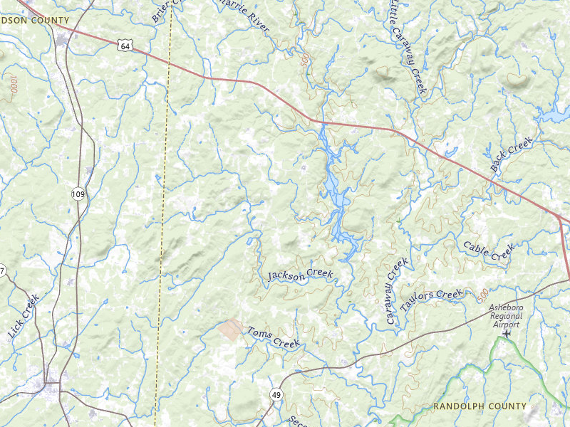 Radar-estimated hail-size map of the storm over Denton, NC on Aug 8, 2026