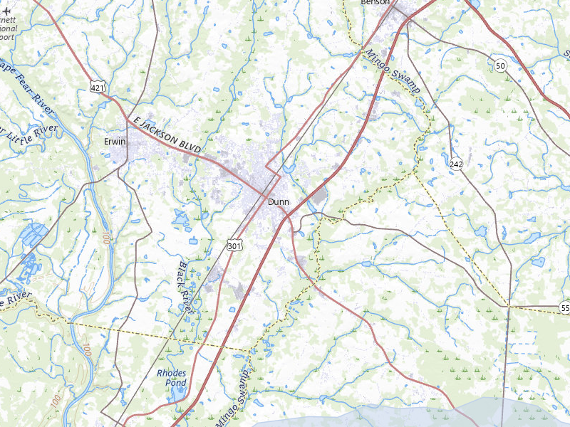 NEXRAD radar-signature map of the hail storm over Dunn, NC on Aug 10, 2026