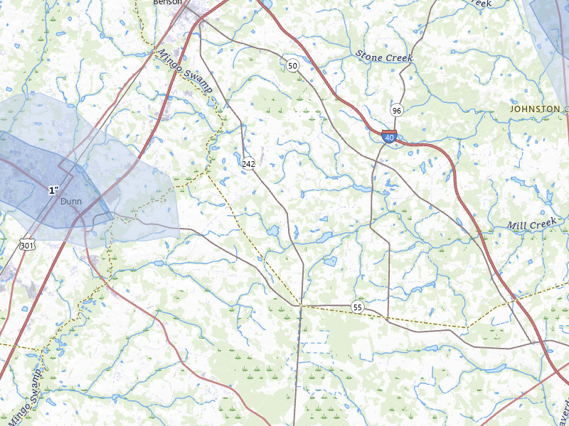 NEXRAD radar-signature map of the hail storm over Dunn, NC on Aug 11, 2026