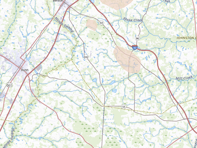 Radar-estimated hail-size map of the storm over Dunn, NC