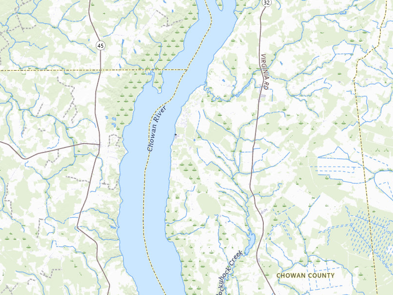Radar-estimated hail-size map of the storm over Edenton, NC on Jul 20, 2026