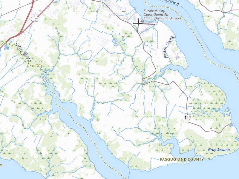 Radar-estimated hail-size map of the storm over Elizabeth City, NC on Jul 28, 2026