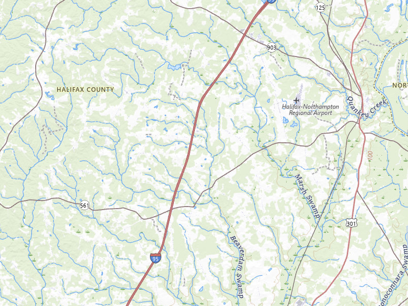 NEXRAD radar-signature map of the hail over Enfield, NC