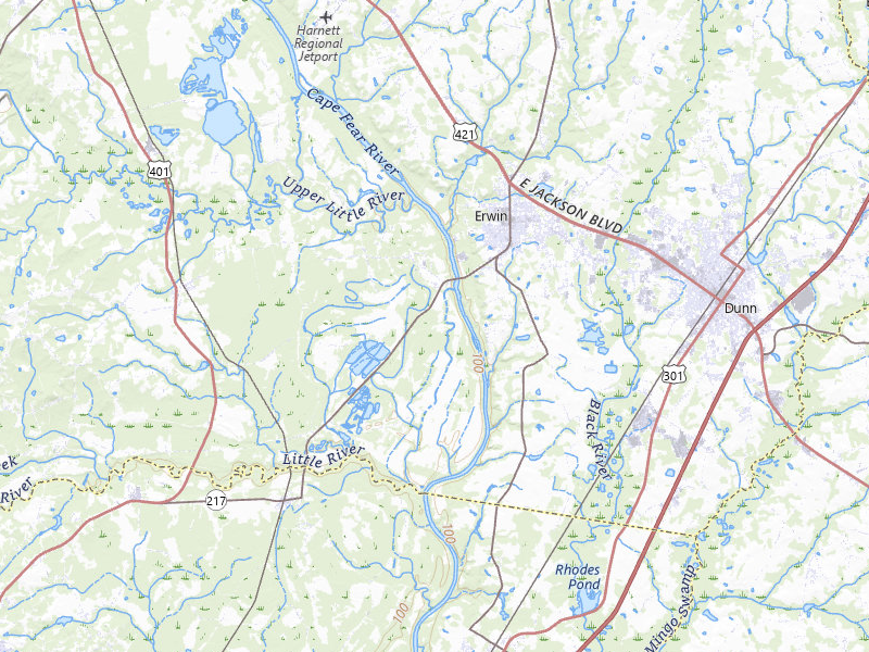 Radar-estimated hail-size map of the storm over Erwin, NC on Jul 7, 2026
