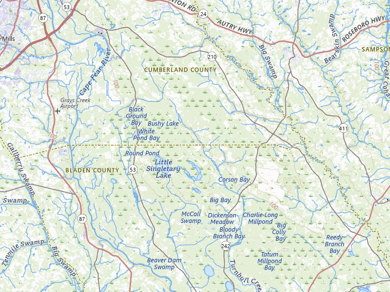 NEXRAD radar-signature map of the hail storm over Fayetteville, NC on Jul 12, 2026