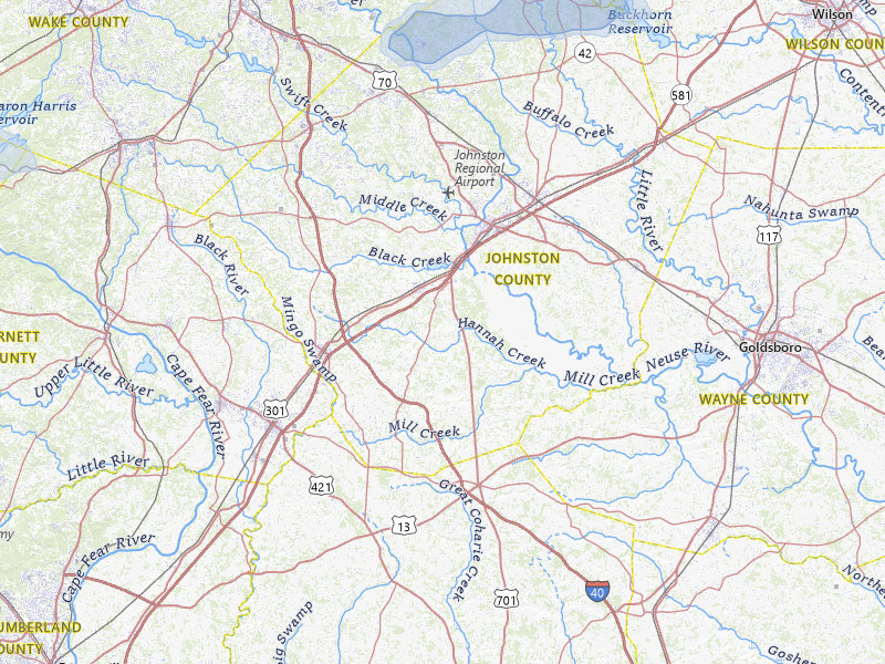 NEXRAD radar-signature map of the hail storm over Four Oaks, NC on Jun 27, 2026