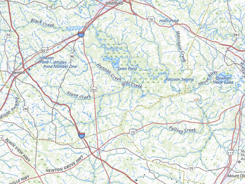 Radar-estimated hail-size map of the storm over Four Oaks, NC on Jul 7, 2026