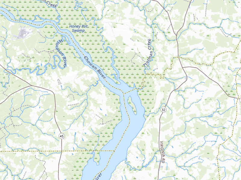 Radar-estimated hail-size map of the storm over Gatesville, NC on Jun 12, 2026