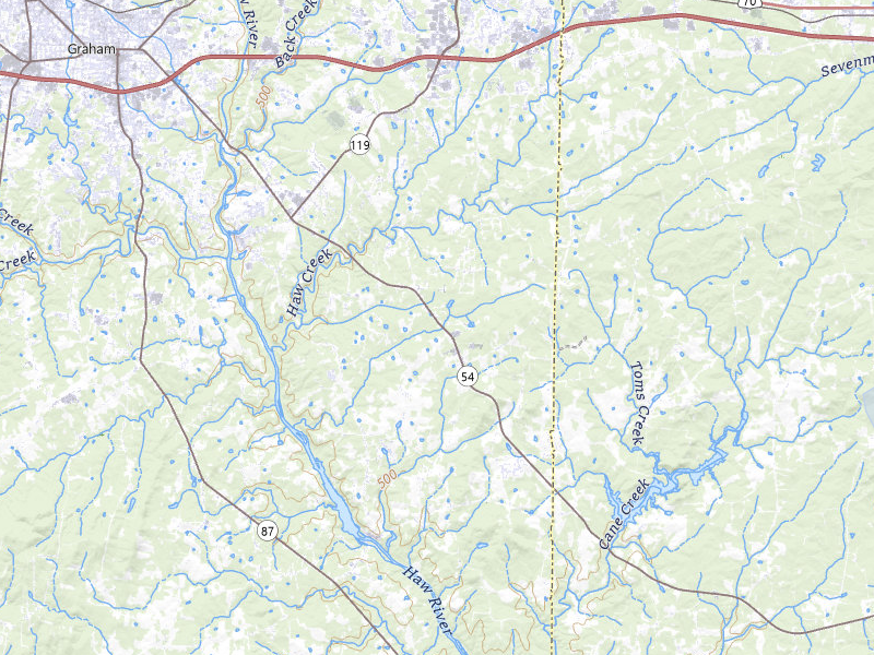 NEXRAD radar-signature map of the hail storm over Graham, NC on Jul 6, 2026