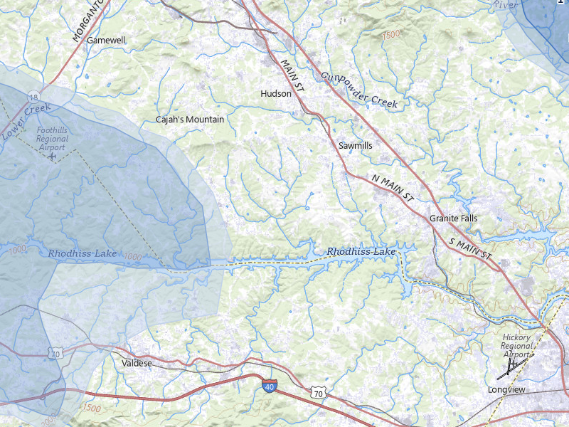 NEXRAD radar-signature map of the hail storm over Granite Falls, NC on Aug 17, 2026
