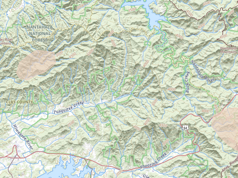 Radar-estimated hail-size map of the storm over Hayesville, NC on Jul 2, 2026