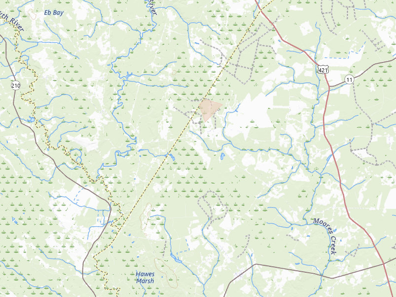 Radar-estimated hail-size map of the storm over Ivanhoe, NC on May 30, 2026