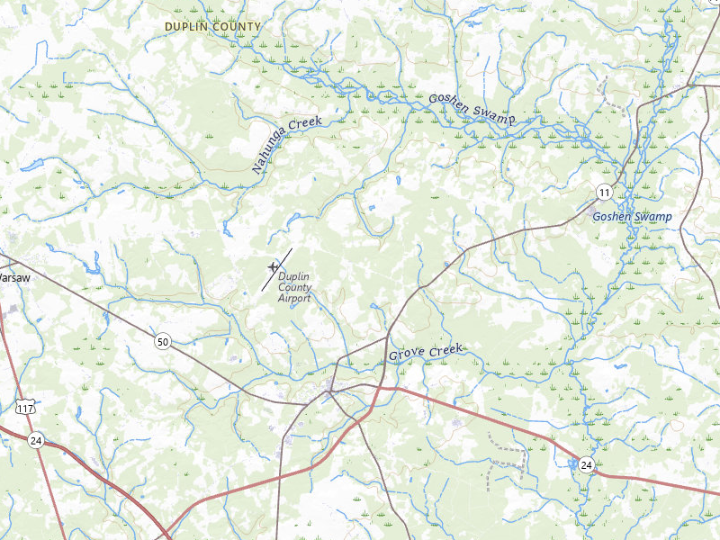 Radar-estimated hail-size map of the storm over Kenansville, NC on Jul 7, 2026
