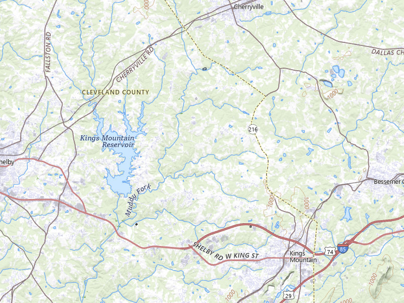 Radar-estimated hail-size map of the storm over Kings Mountain, NC on Jul 28, 2026