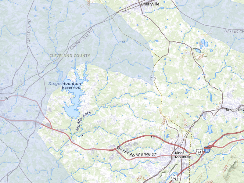 NEXRAD radar-signature map of the hail storm over Kings Mountain, NC on Jul 28, 2026