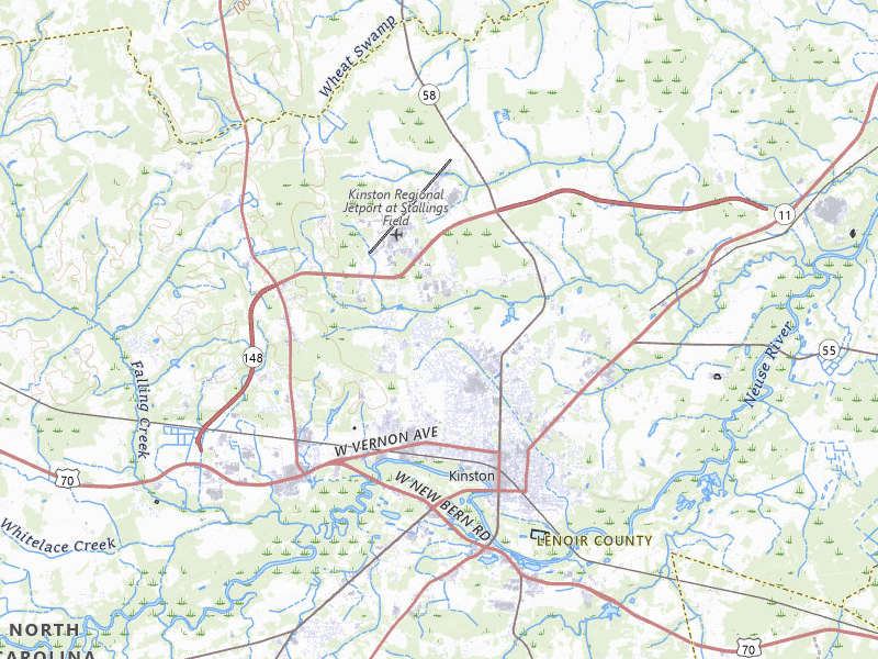 Radar-estimated hail-size map of the storm over Kinston, NC