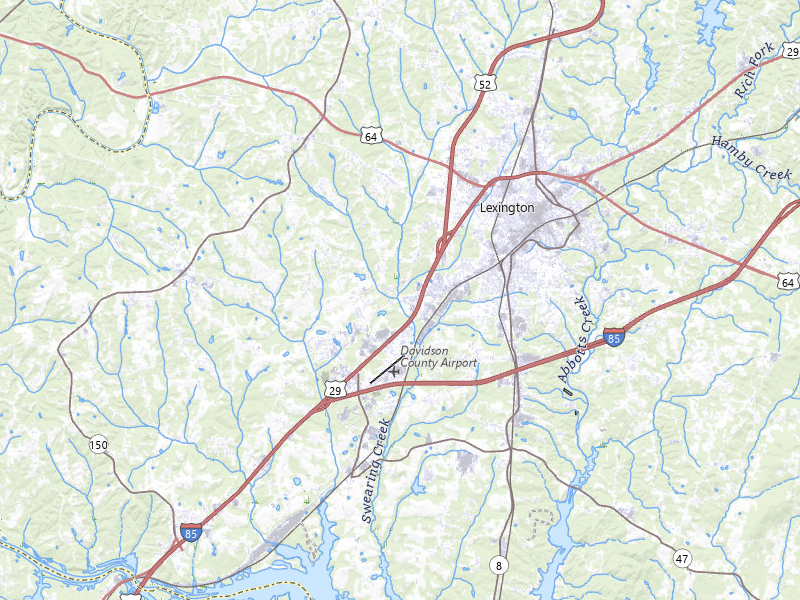 NEXRAD radar-signature map of the hail storm over Lexington, NC on Aug 28, 2026