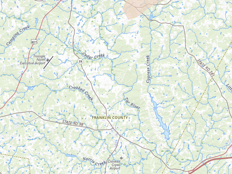 Radar-estimated hail-size map of the storm over Louisburg, NC on Jul 8, 2026