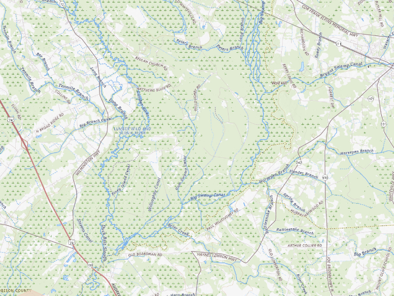 Radar-estimated hail-size map of the storm over Lumberton, NC on Sep 5, 2026