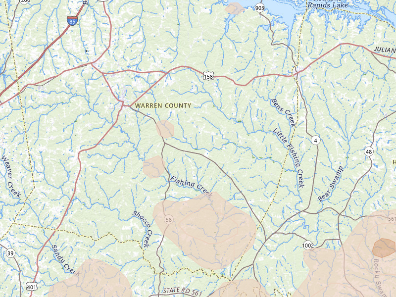 Radar-estimated hail-size map of the storm over Macon, NC