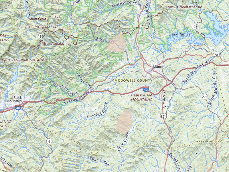 Radar-estimated hail-size map of the storm over Marion, NC on Jun 29, 2026
