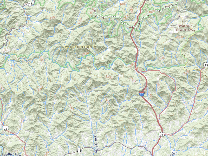 Radar-estimated hail-size map of the storm over Marshall, NC on Apr 1, 2026