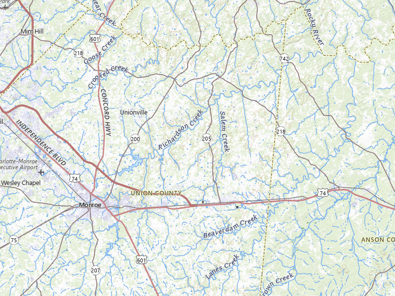 Radar-estimated hail-size map of the storm over Marshville, NC on Jul 10, 2026