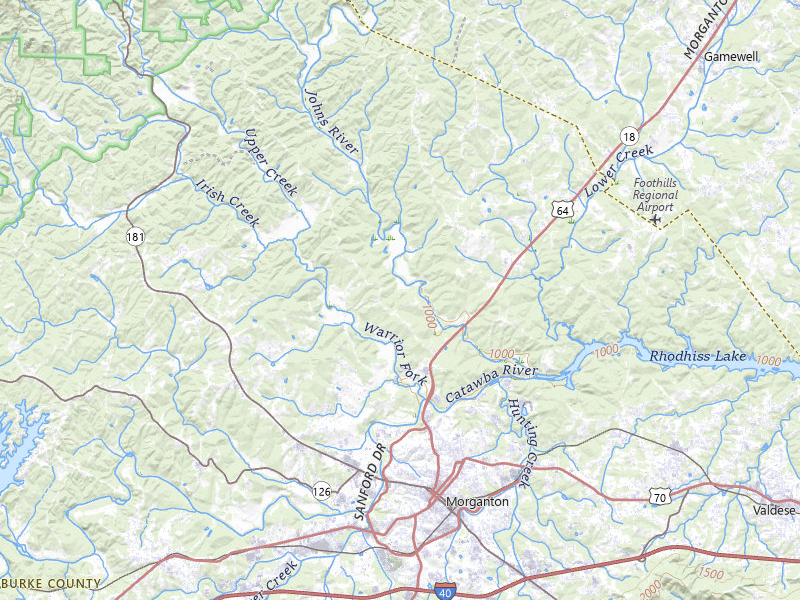 Radar-estimated hail-size map of the storm over Morganton, NC on Jul 4, 2026