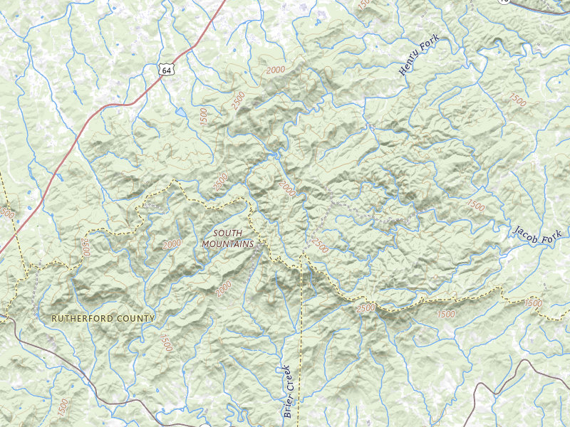 NEXRAD radar-signature map of the hail over Morganton, NC