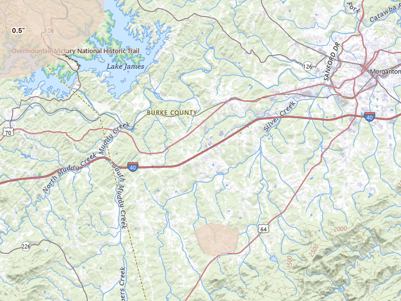 Radar-estimated hail-size map of the storm over Morganton, NC on Aug 11, 2026