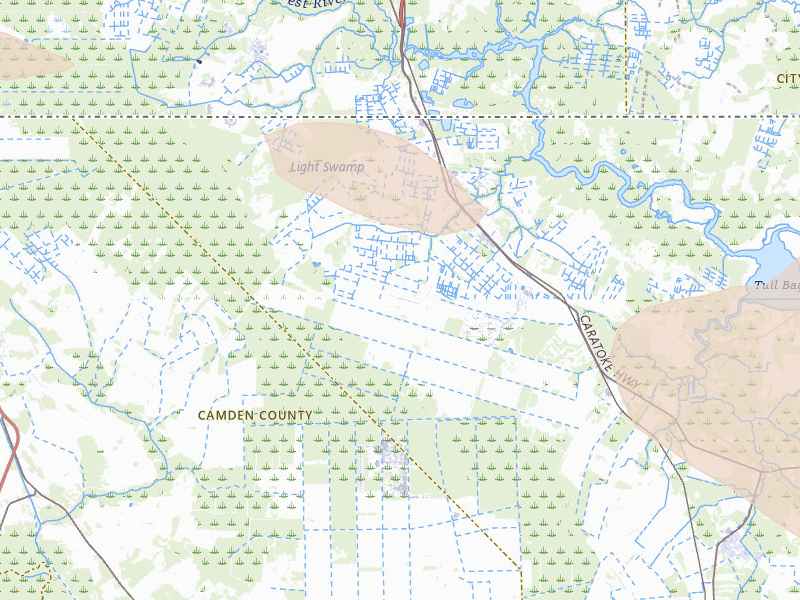 Radar-estimated hail-size map of the storm over Moyock, NC on Jul 28, 2026