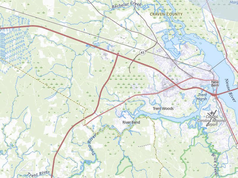 NEXRAD radar-signature map of the hail storm over New Bern, NC on Aug 20, 2026