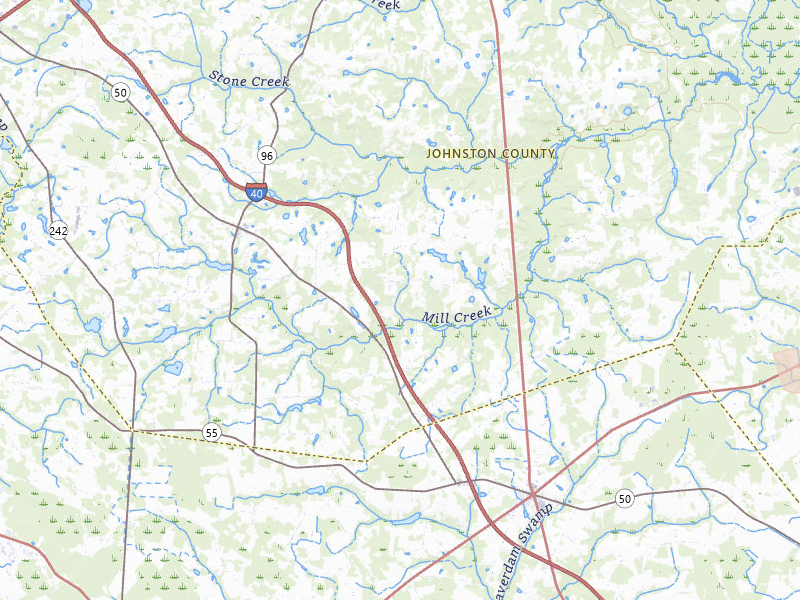Radar-estimated hail-size map of the storm over Newton Grove, NC