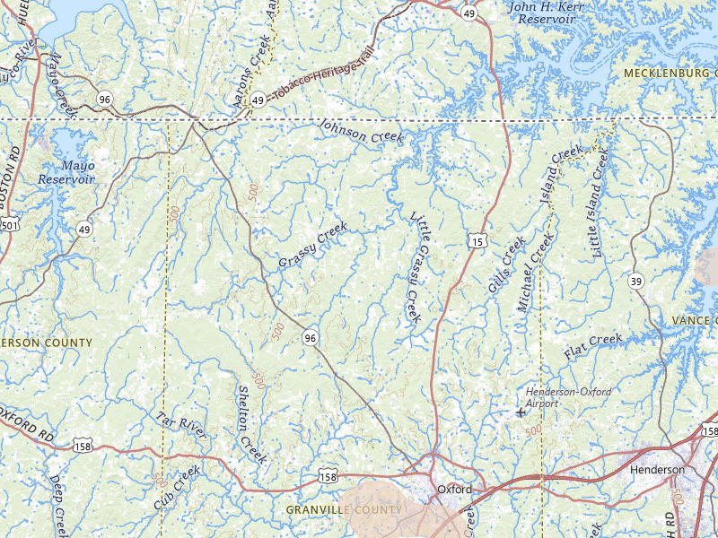 Radar-estimated hail-size map of the storm over Oxford, NC on Jul 19, 2026