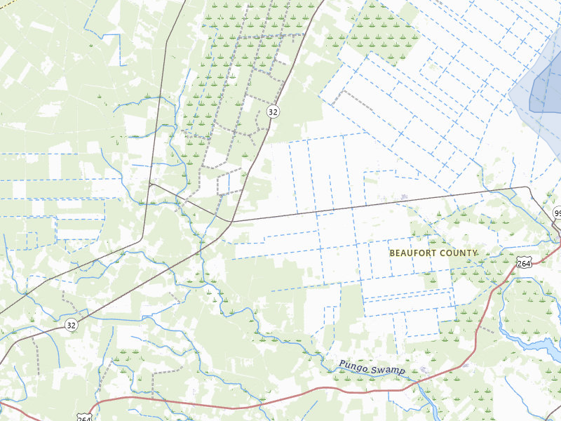 NEXRAD radar-signature map of the hail storm over Pantego, NC on Jul 6, 2026